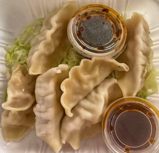 Steamed Pork And Shrimp Dumplings.